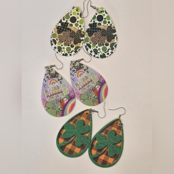 Set of Three St. Patrick's Day Earrings - Picture 1 of 3
